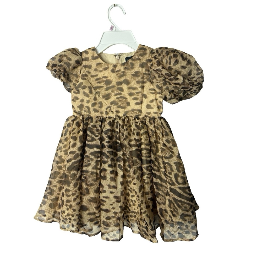 bardot junior dress girls size‎ 6 leopard chiffon cheetah